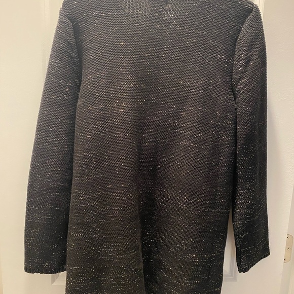 Ruby Rd. Ruffled Poncho Black Sweater Size S - Picture 5 of 7